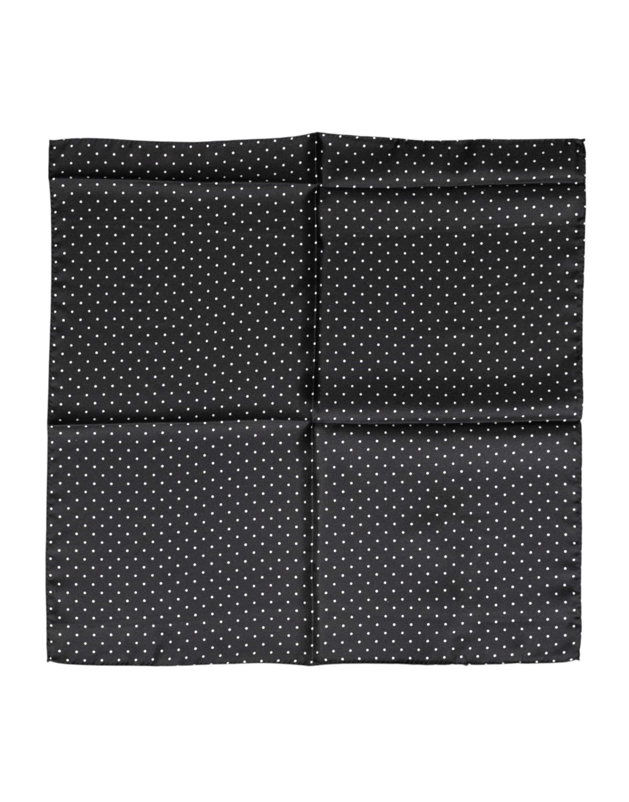 Dolce & Gabbana Black Polka Dot Silk Square Foulard Scarf by Dolce & Gabbana