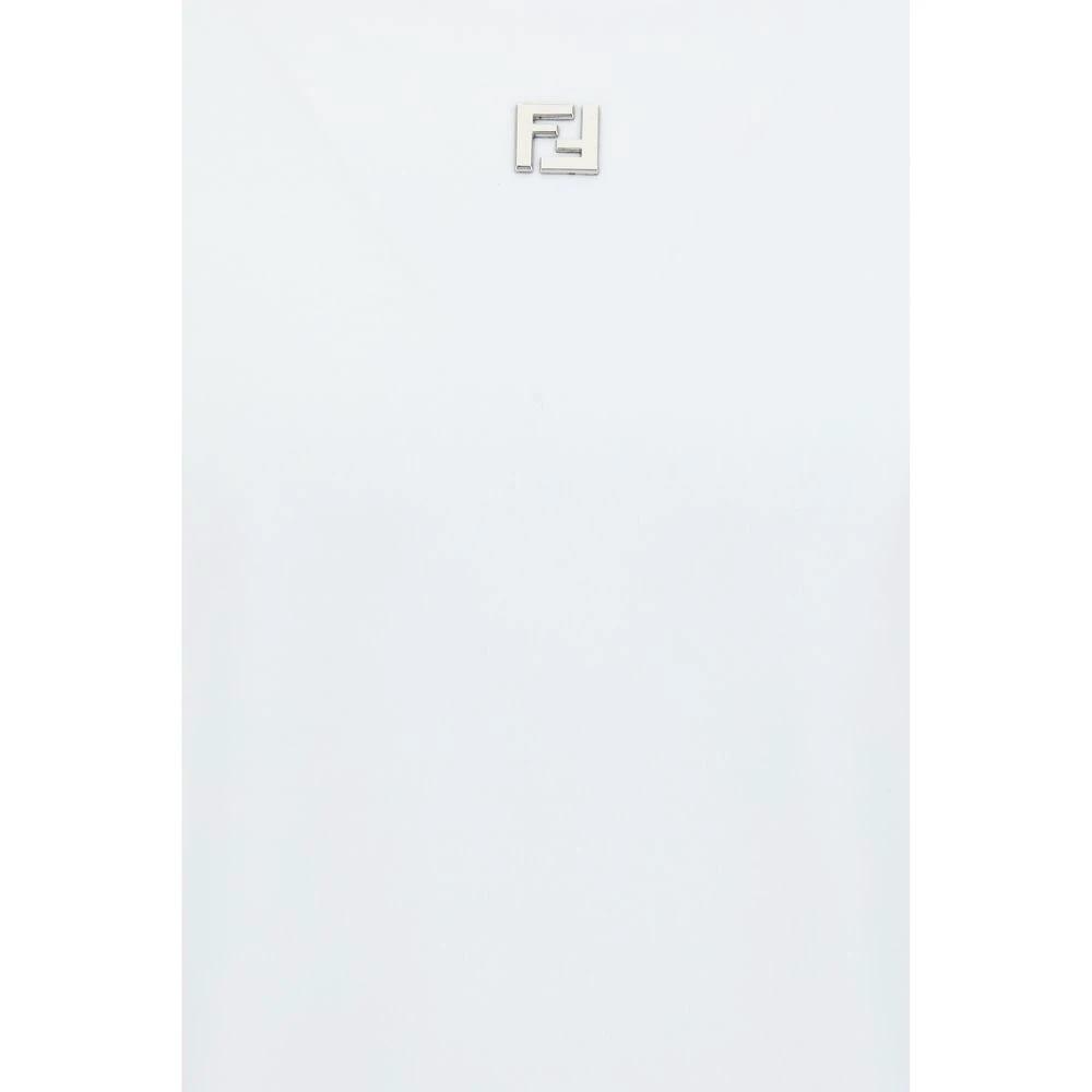 Fendi White Cotton T-Shirt by Fendi