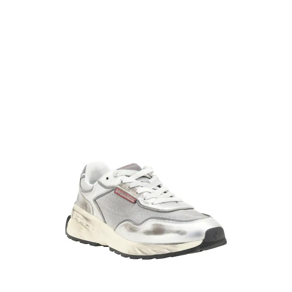 Baskets Dsquared² Bos Taurus en cuir de veau blanc