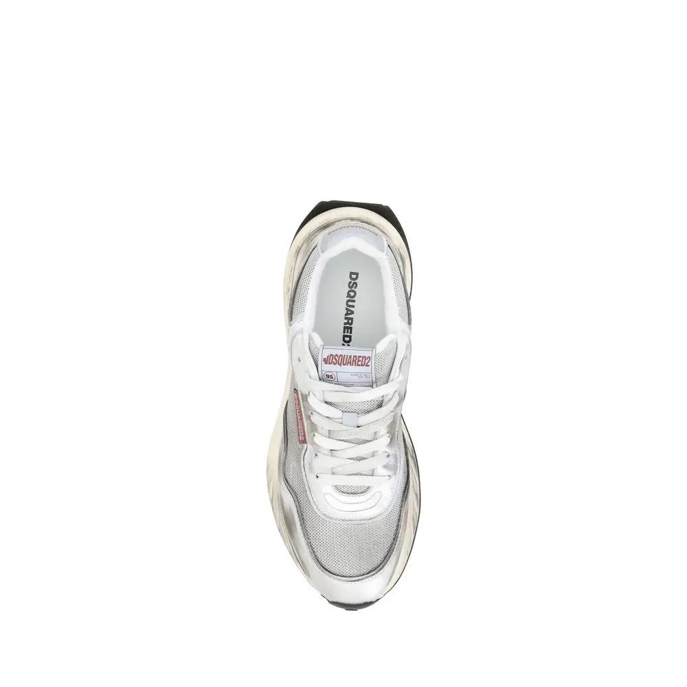 Baskets Dsquared² Bos Taurus en cuir de veau blanc