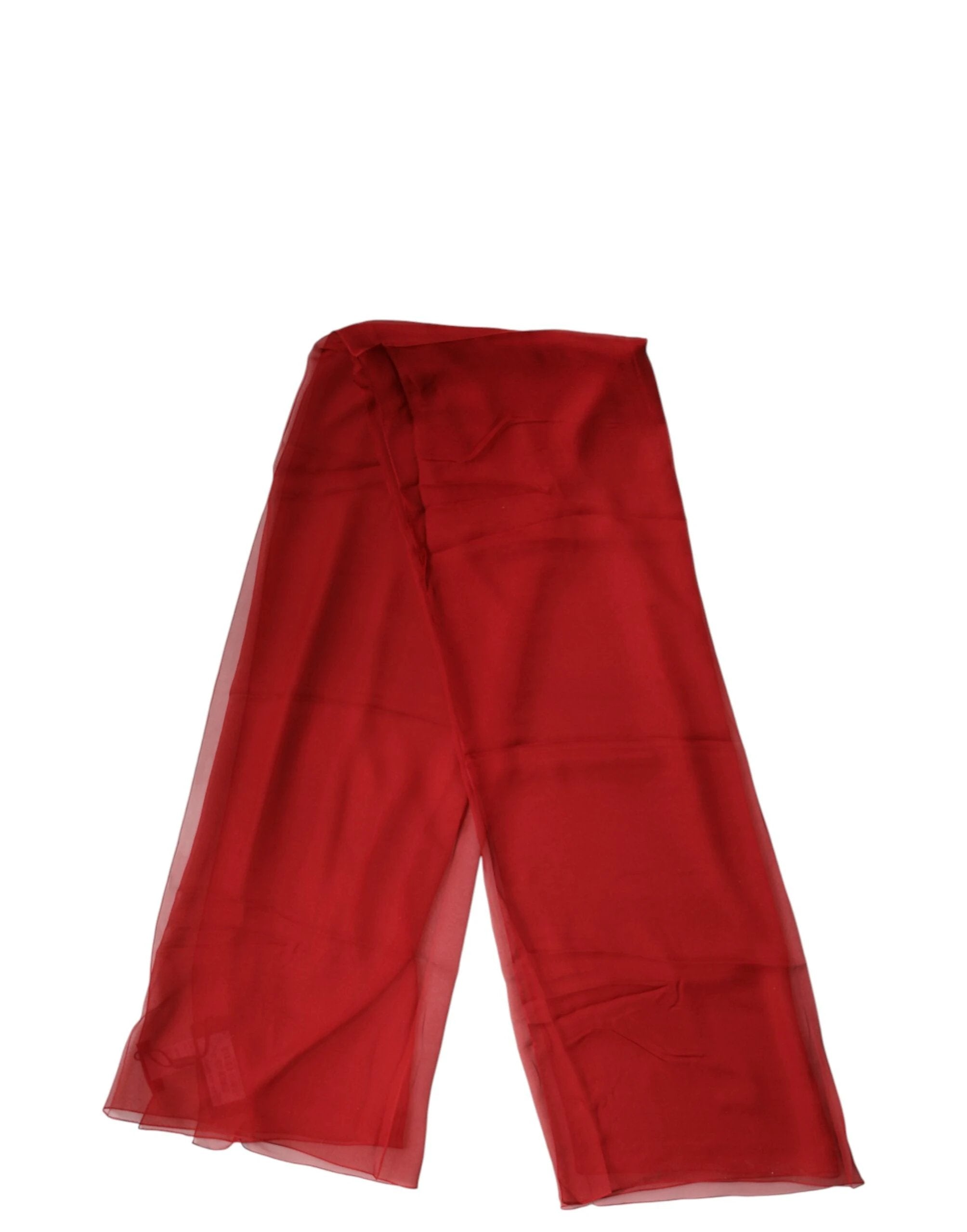 Dolce & Gabbana Red Stole Silk Neck Wrap Shawl Men Scarf by Dolce & Gabbana