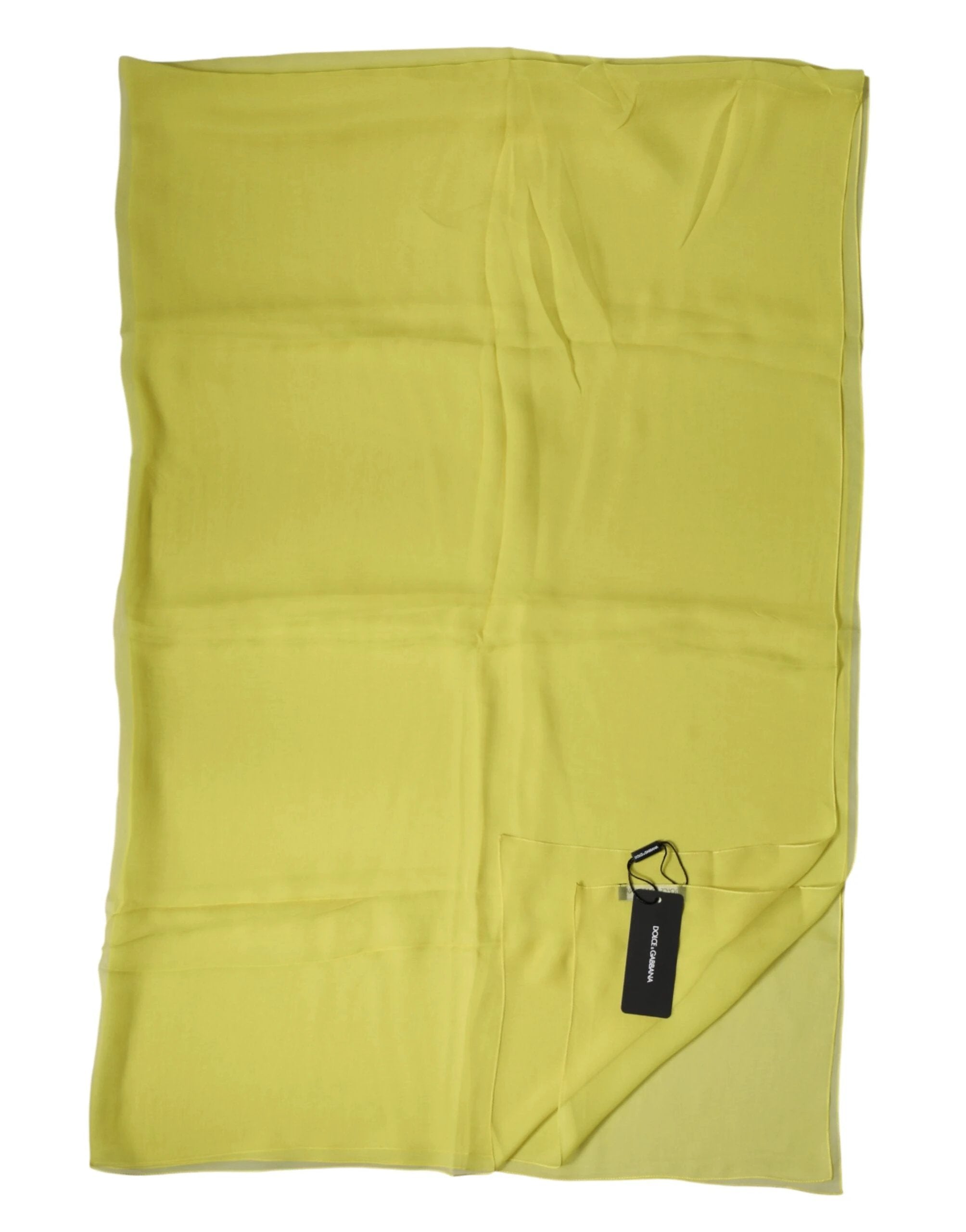 Dolce & Gabbana Yellow Stole Silk Neck Wrap Shawl Men Scarf by Dolce & Gabbana