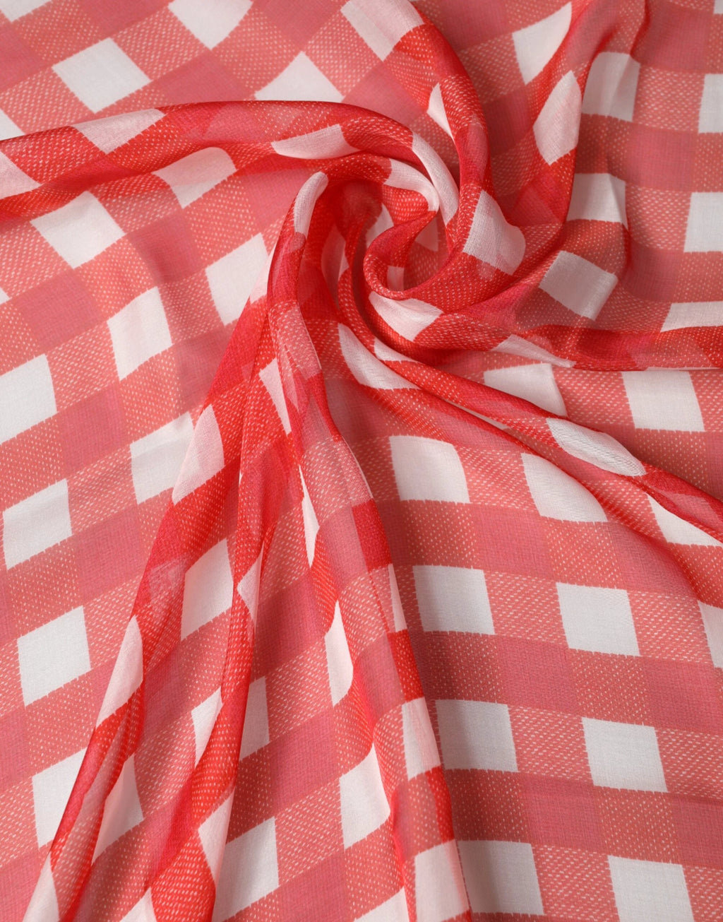Dolce & Gabbana Red Checkered Stole Neck Wrap Shawl Scarf by Dolce & Gabbana