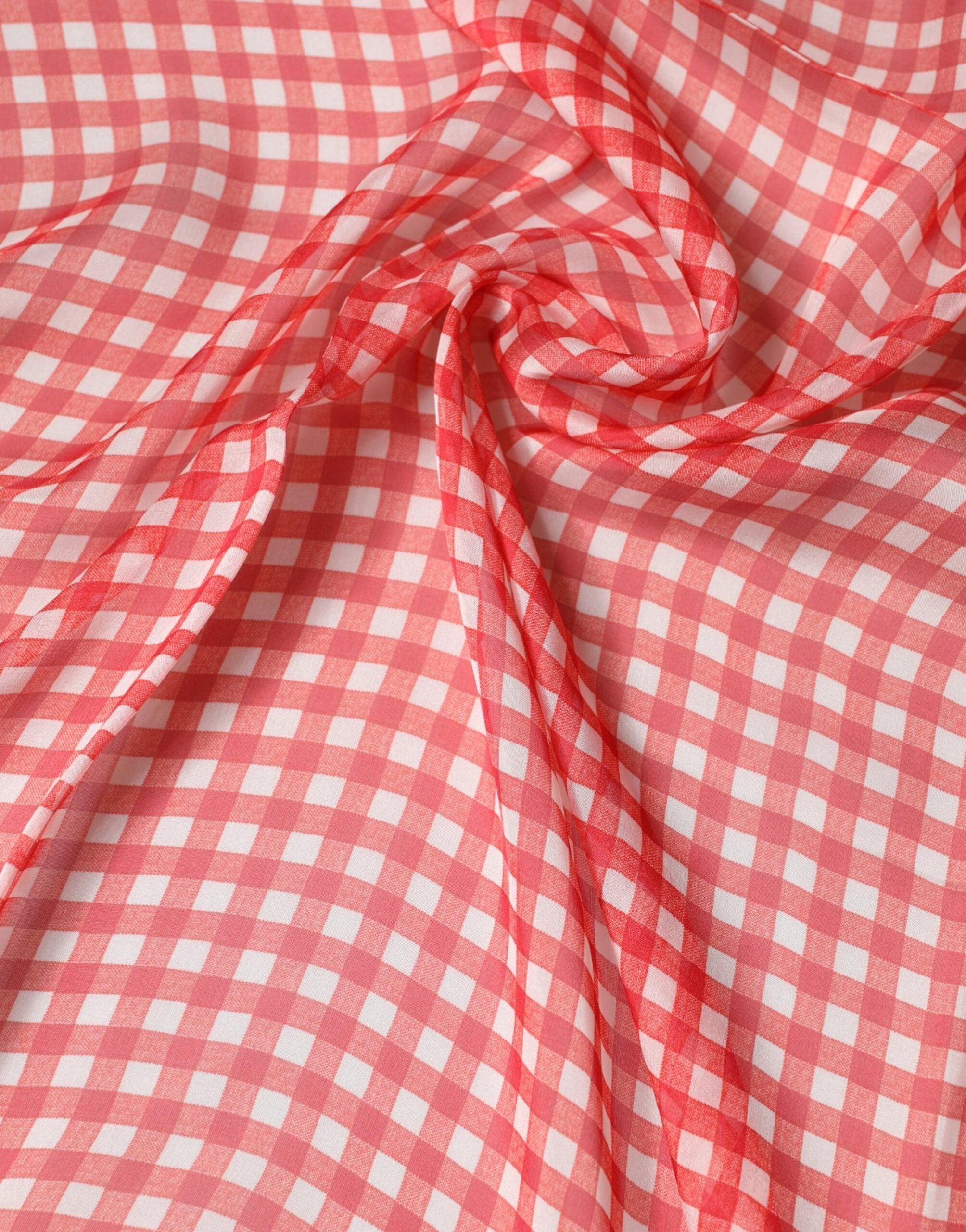Dolce & Gabbana Red Checkered Silk Neck Wrap Shawl Scarf by Dolce & Gabbana