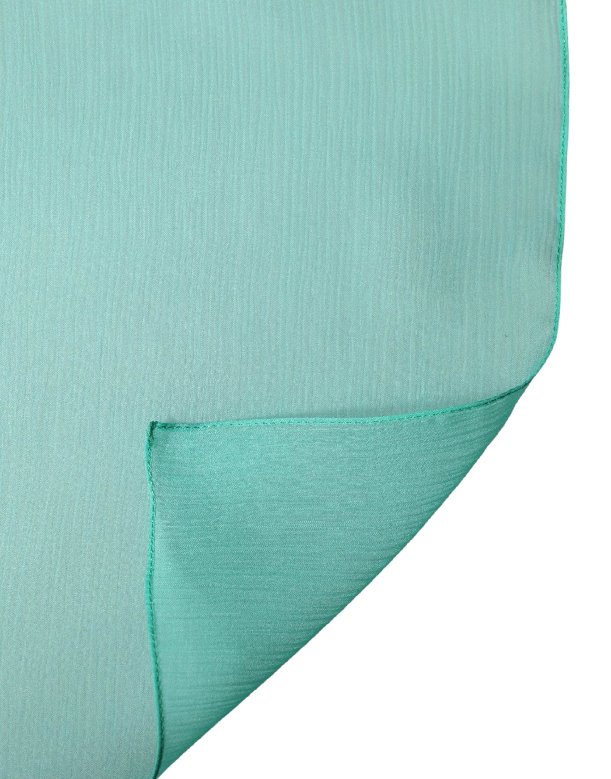 Dolce & Gabbana Teal Stole Silk Neck Wrap Shawl Men Scarf by Dolce & Gabbana