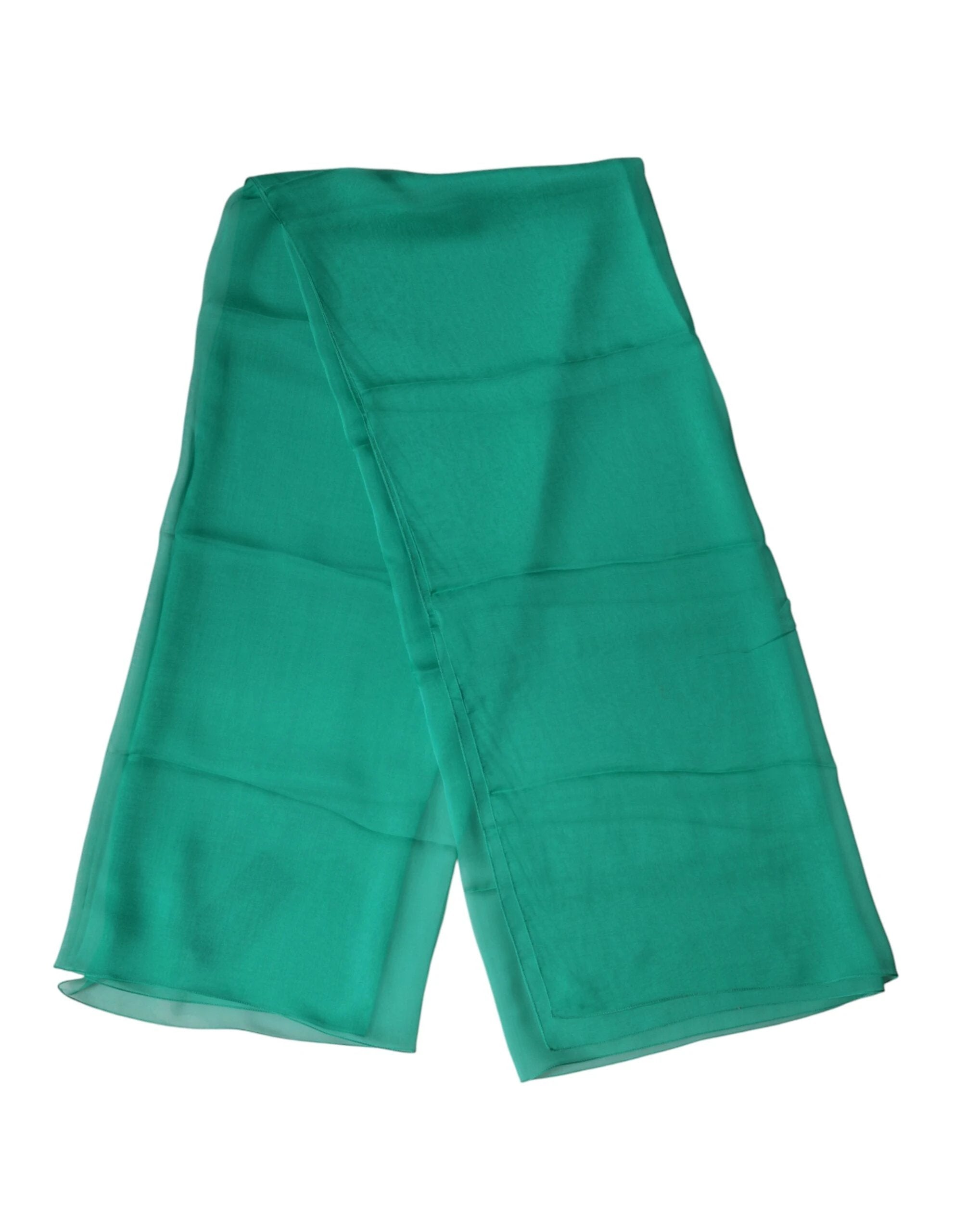 Dolce & Gabbana Green Stole Silk Neck Wrap Shawl Scarf by Dolce & Gabbana