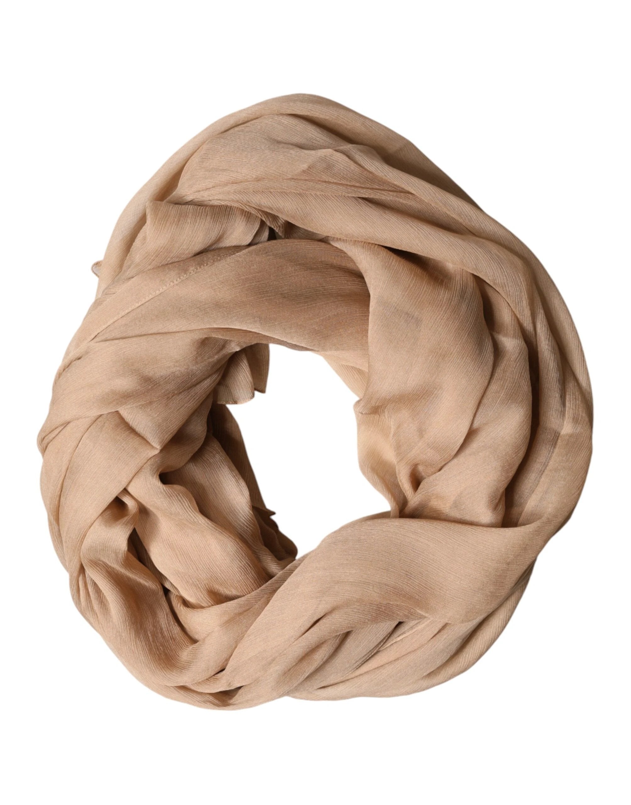 Dolce & Gabbana Brown Silk Stole Neck Wrap Shawl Men Scarf by Dolce & Gabbana