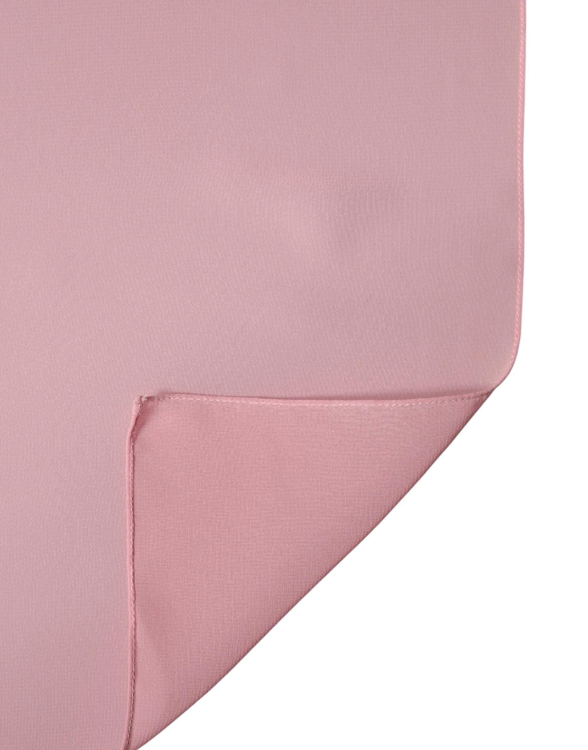Dolce & Gabbana Pink Silk Stole Neck Wrap Shawl Men Scarf by Dolce & Gabbana