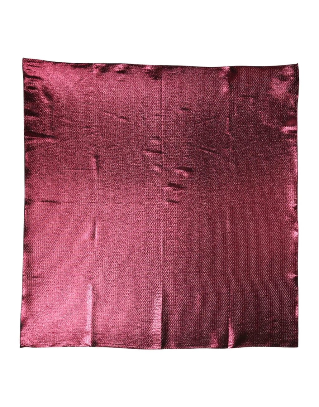 Dolce & Gabbana Metallic Pink Silk Square Foulard Scarf by Dolce & Gabbana