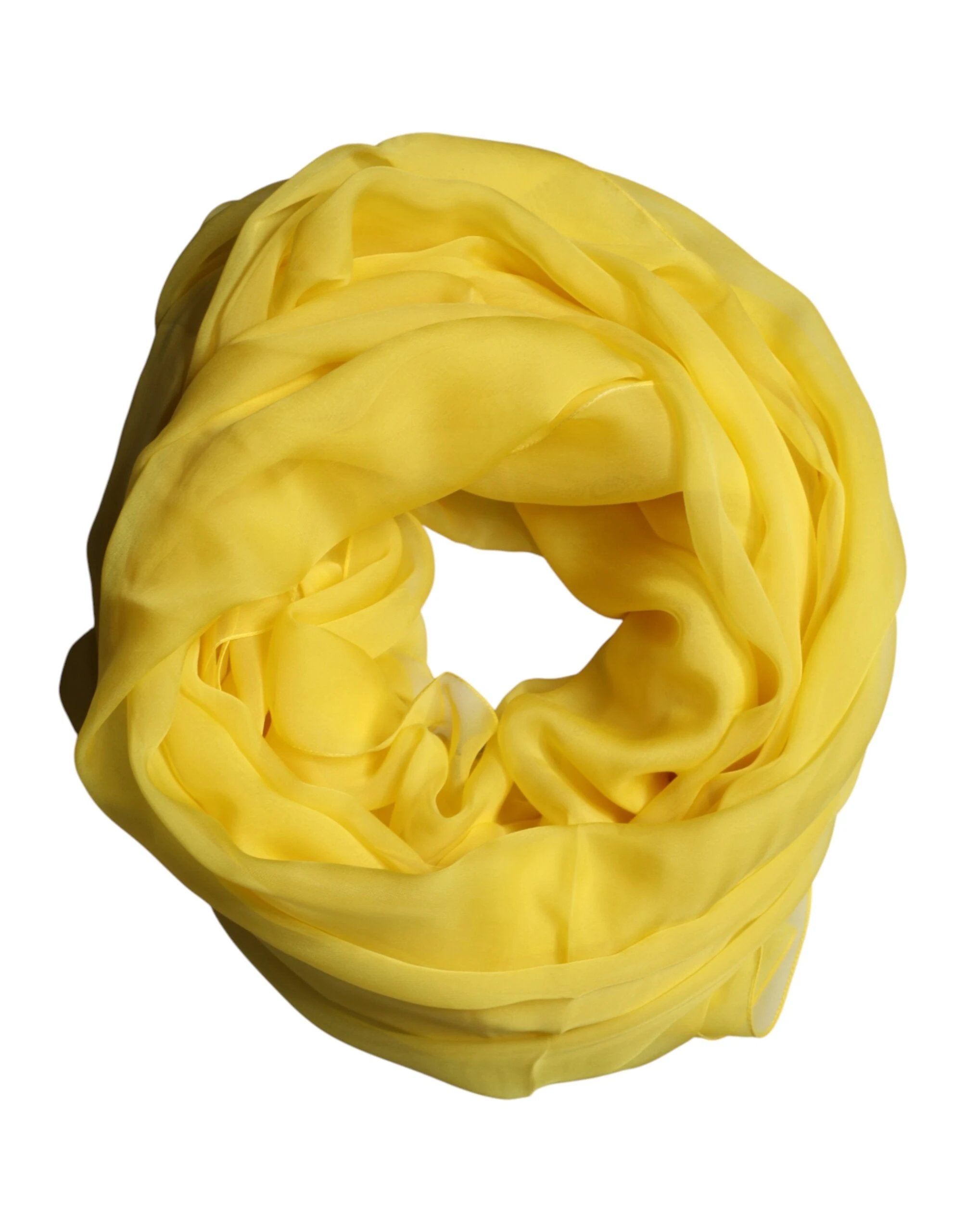 Dolce & Gabbana Yellow Silk Stole Neck Wrap Shawl Men 200cm x 130cm Scarf by Dolce & Gabbana