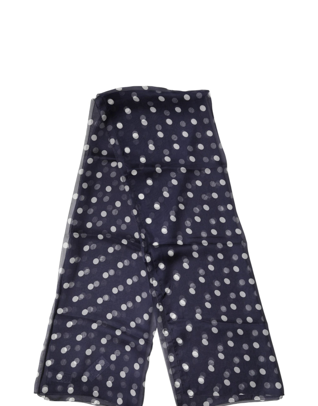 Dolce & Gabbana Blue Polka Dot Silk Neck Wrap Shawl 205cm x 132cm Scarf by Dolce & Gabbana