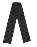 Dolce & Gabbana Black Polka Dot Neck Wrap Foulard 133.5cm x 12.5cm Scarf by Dolce & Gabbana
