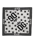 Dolce & Gabbana White DG Crown Print Square Foulard 52cm x 50.5cm Scarf by Dolce & Gabbana