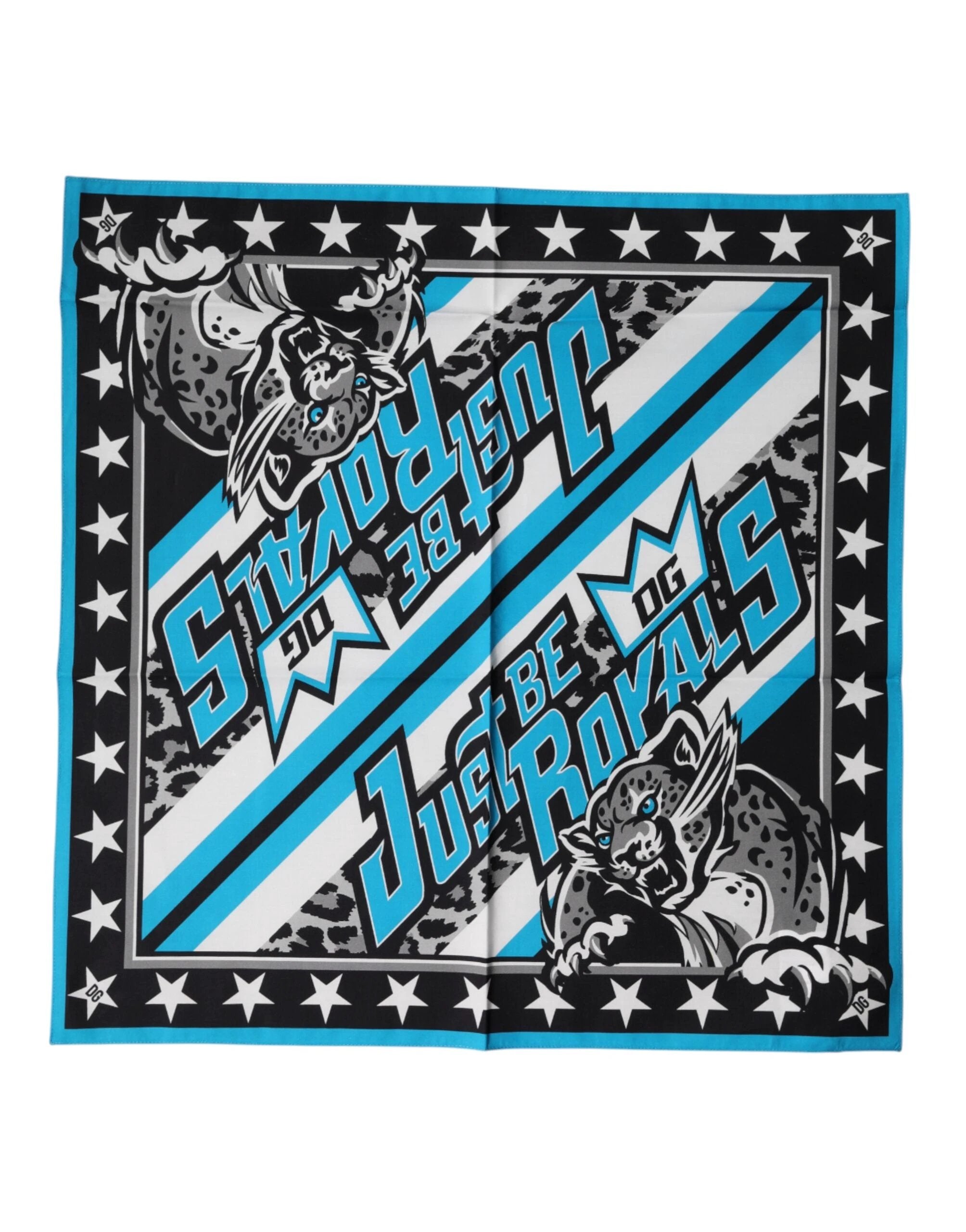 Dolce & Gabbana Multicolor DG Royals Square Foulard 51.5cm x 51cm Scarf by Dolce & Gabbana