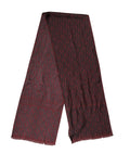 Dolce & Gabbana Maroon Patterned Silk Wrap Foulard Men 133cm x 22cm Scarf by Dolce & Gabbana