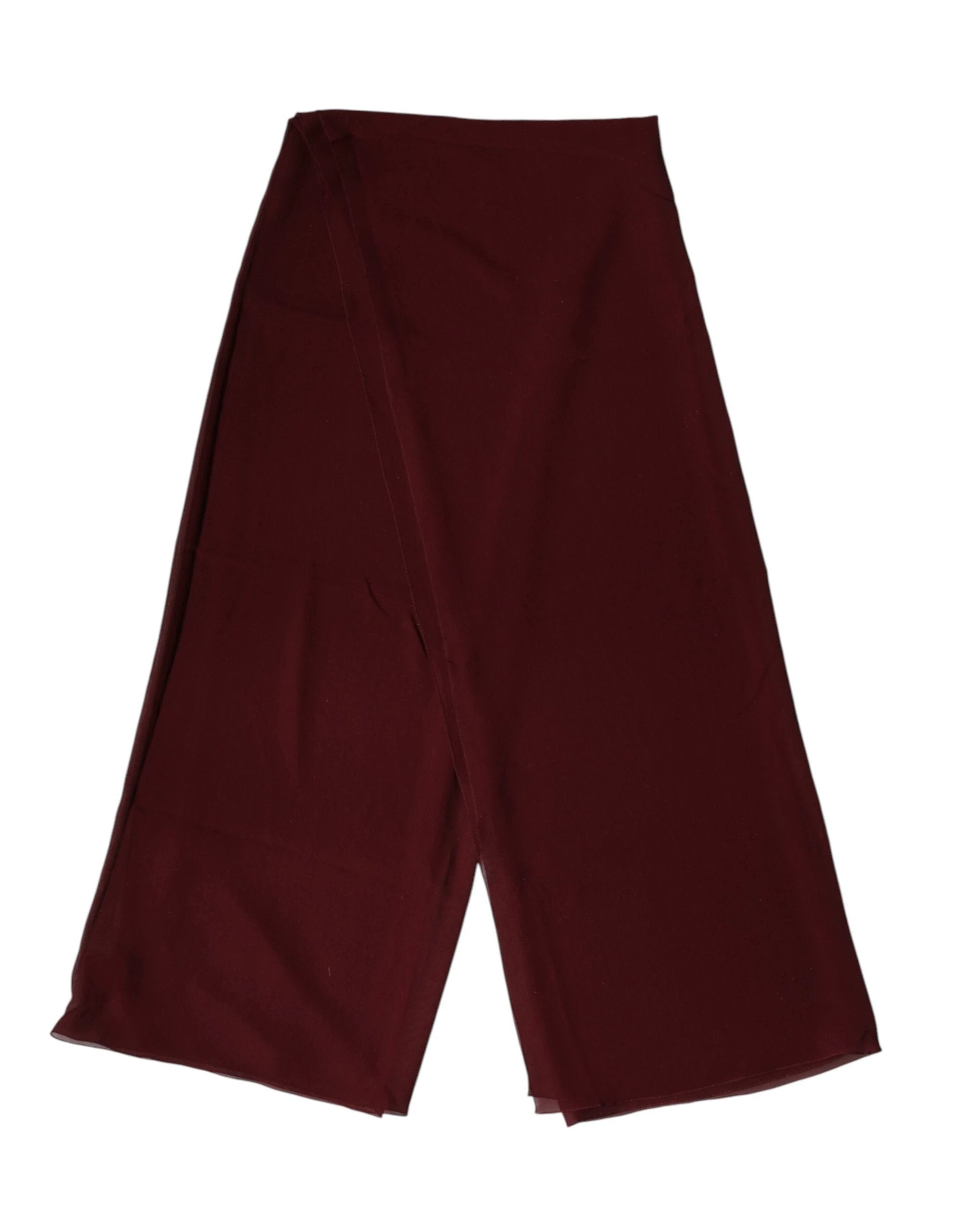 Dolce & Gabbana Maroon Silk Stole Neck Wrap Shawl Men 200cm x 130cm Scarf by Dolce & Gabbana