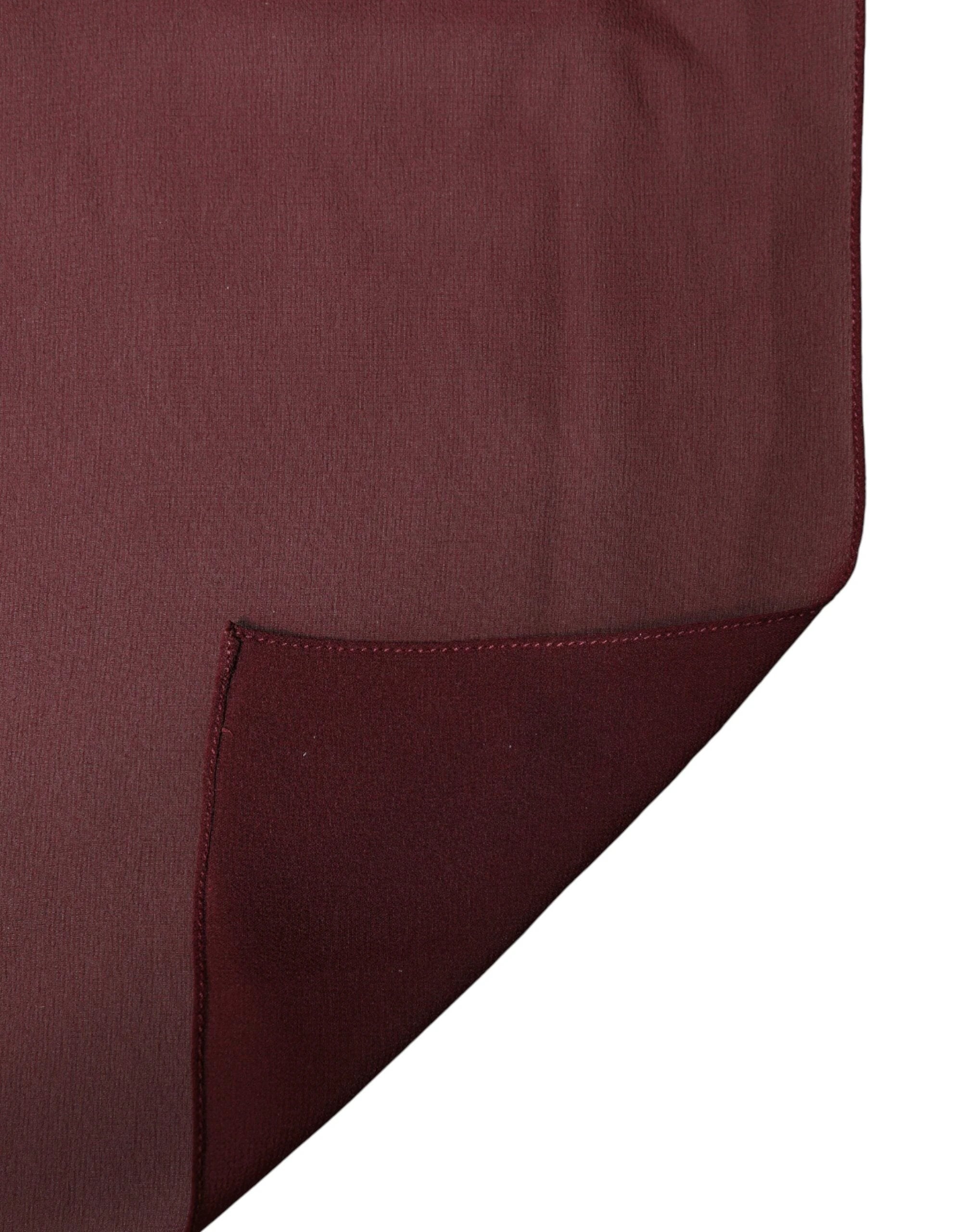 Dolce & Gabbana Maroon Silk Stole Neck Wrap Shawl Men 200cm x 130cm Scarf by Dolce & Gabbana