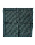 Dolce & Gabbana Dark Green Silk Patterned Handkerchief 32cm x 31cm Scarf by Dolce & Gabbana
