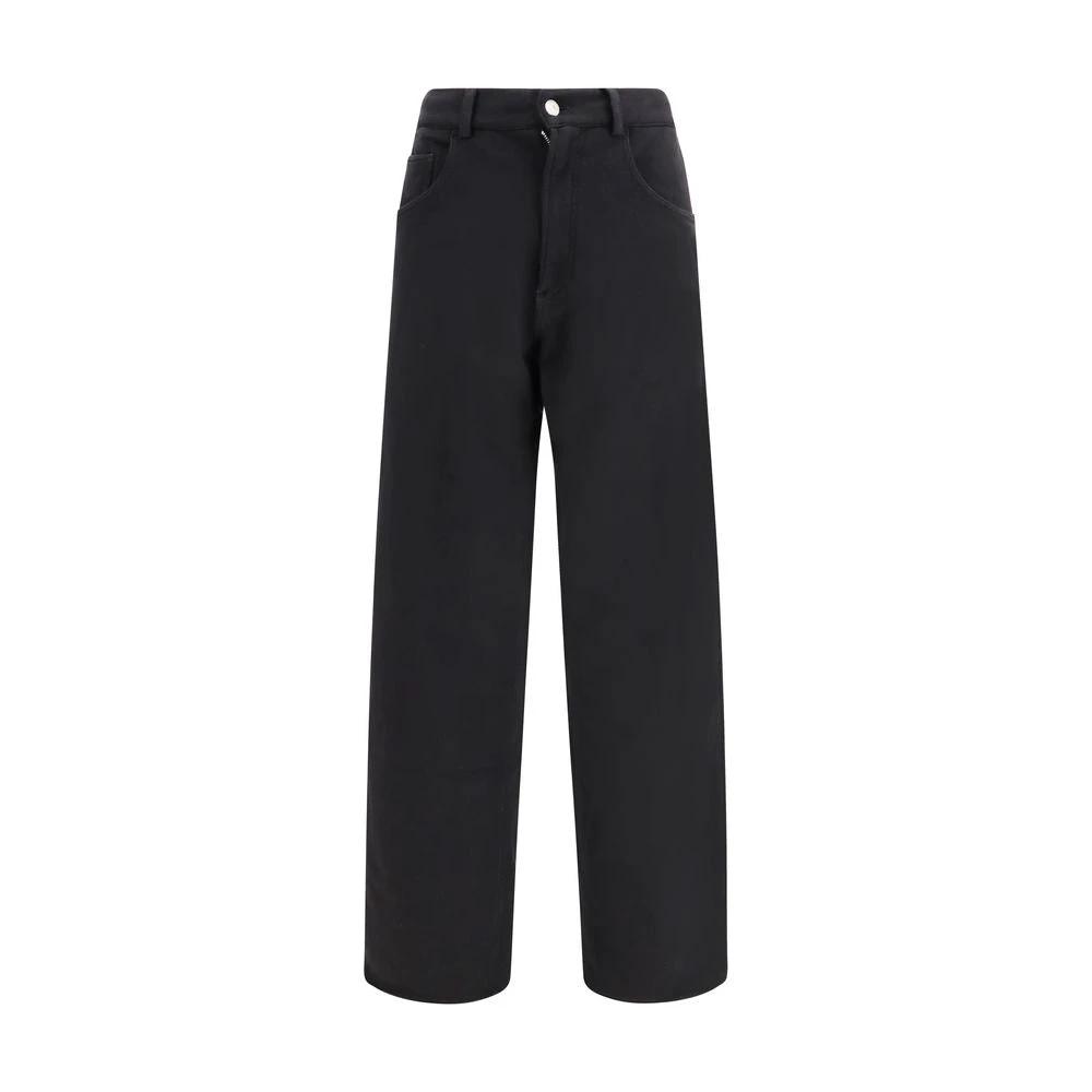 MM6 Black Cotton Athletic Pants by MM6