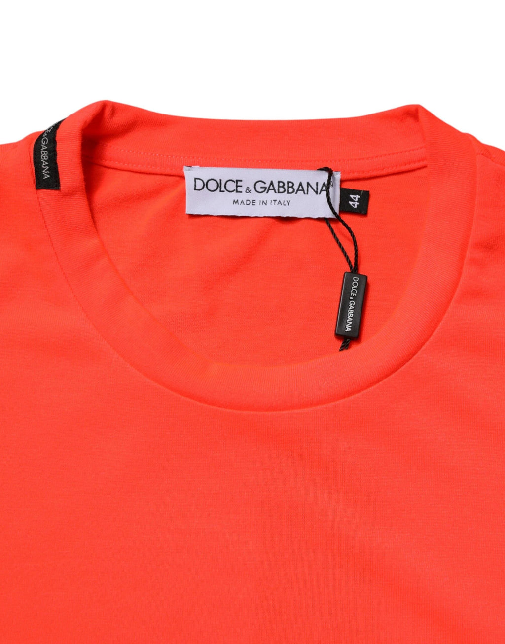 Dolce & Gabbana Neon Orange Polyester Crew Neck Men T-shirt by Dolce & Gabbana