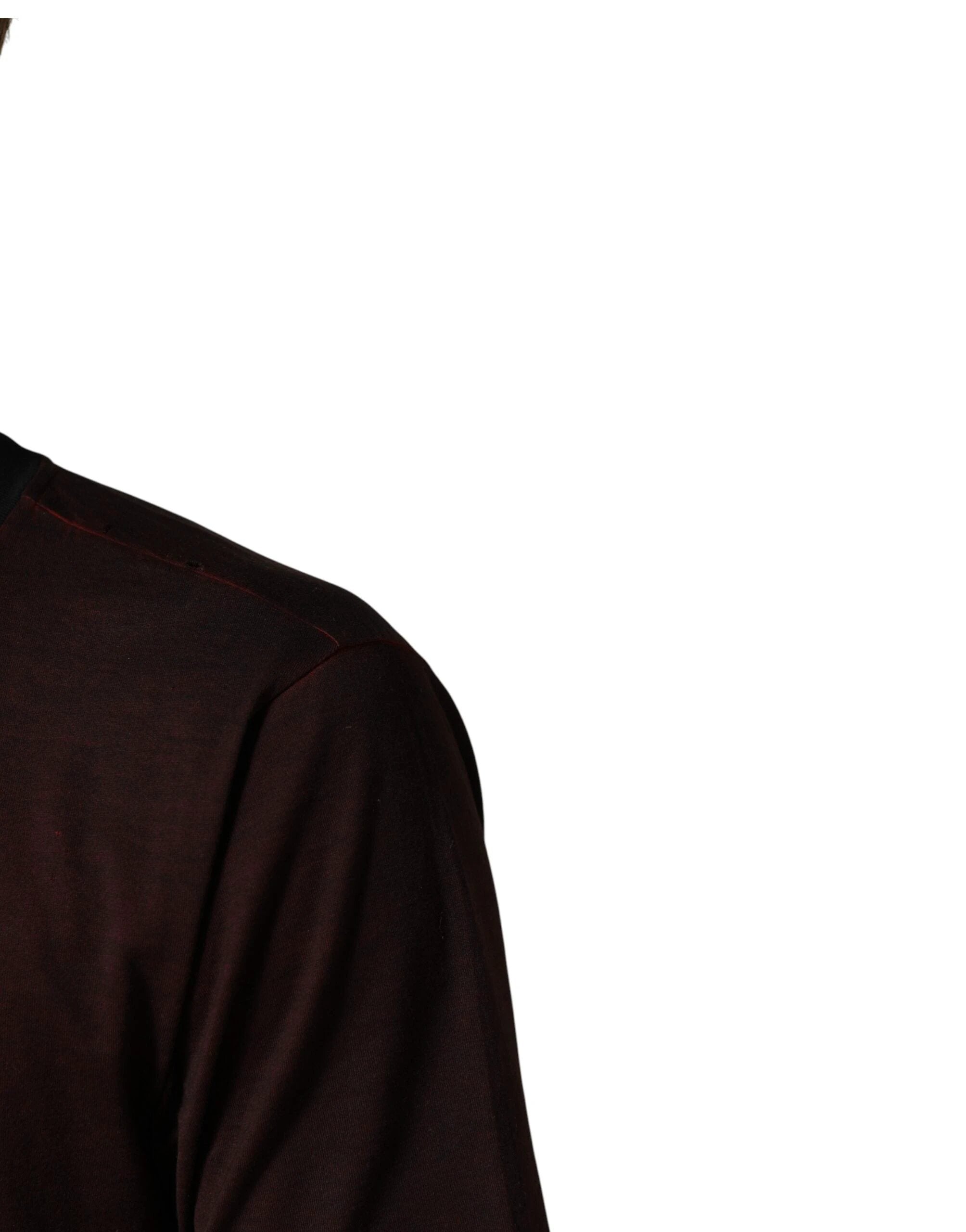 Dolce & Gabbana Maroon DG Crown Cotton Crew Neck Men T-shirt by Dolce & Gabbana