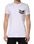 Dolce & Gabbana White Stripes Cotton Crew Neck Tee T-shirt by Dolce & Gabbana