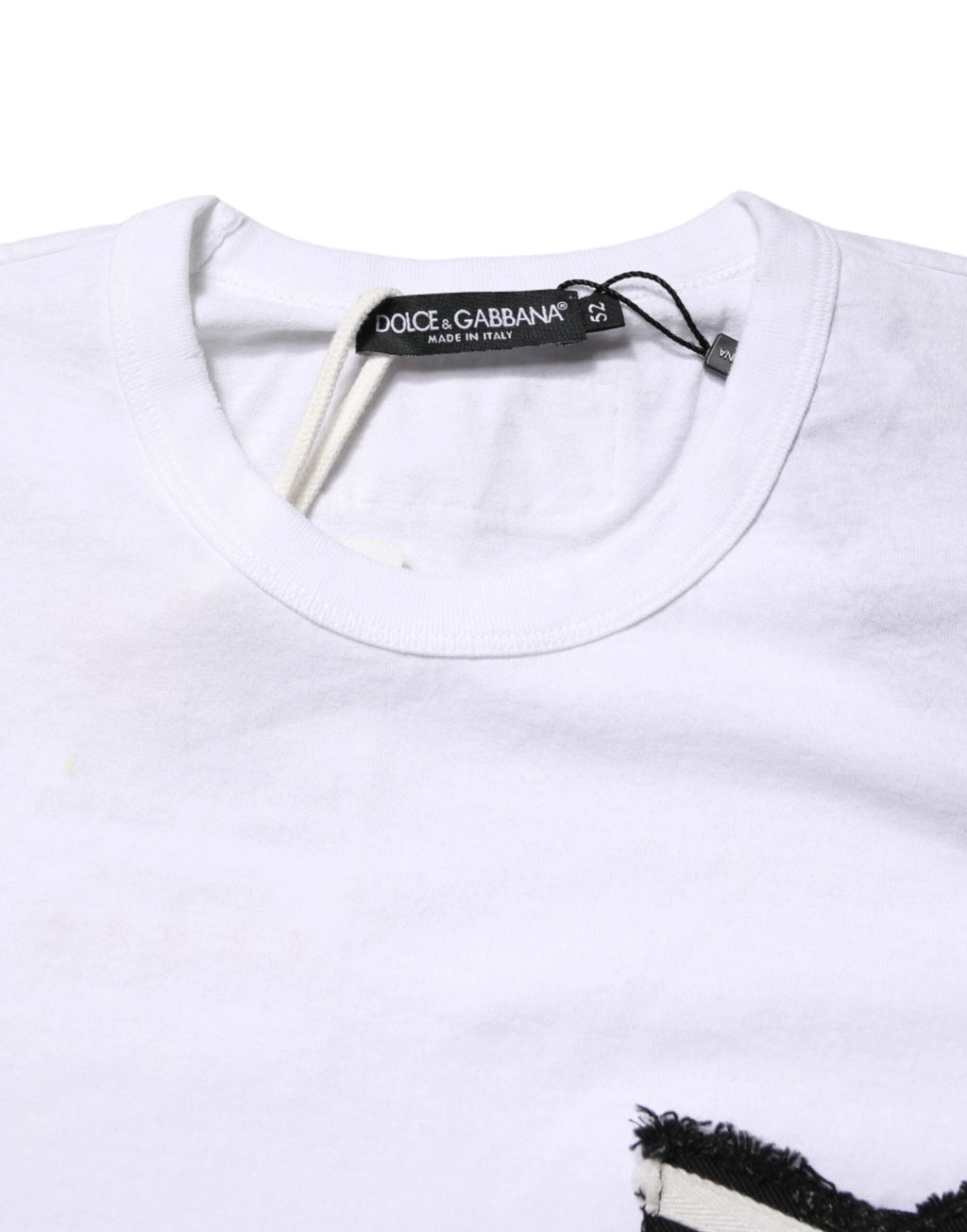 Dolce & Gabbana White Stripes Cotton Crew Neck Tee T-shirt by Dolce & Gabbana