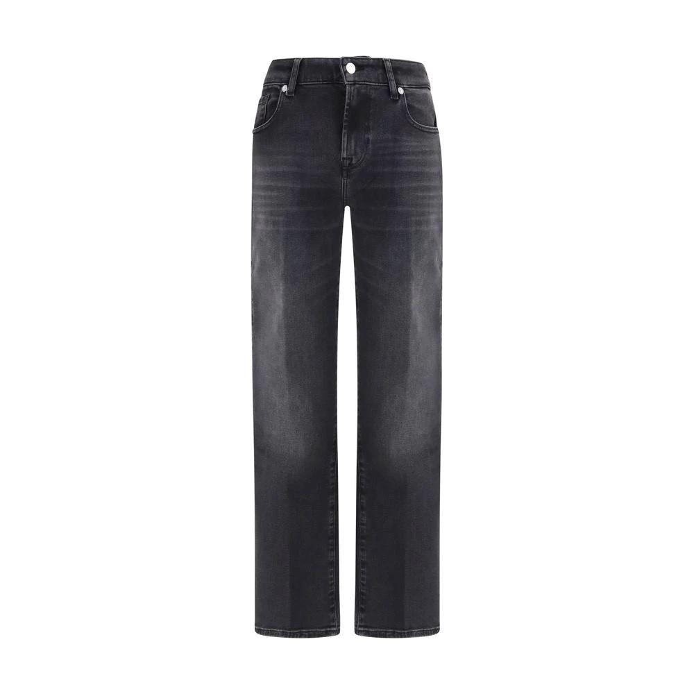 Jean droit en coton noir 7FOR