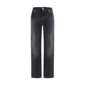 Jean droit en coton noir 7FOR