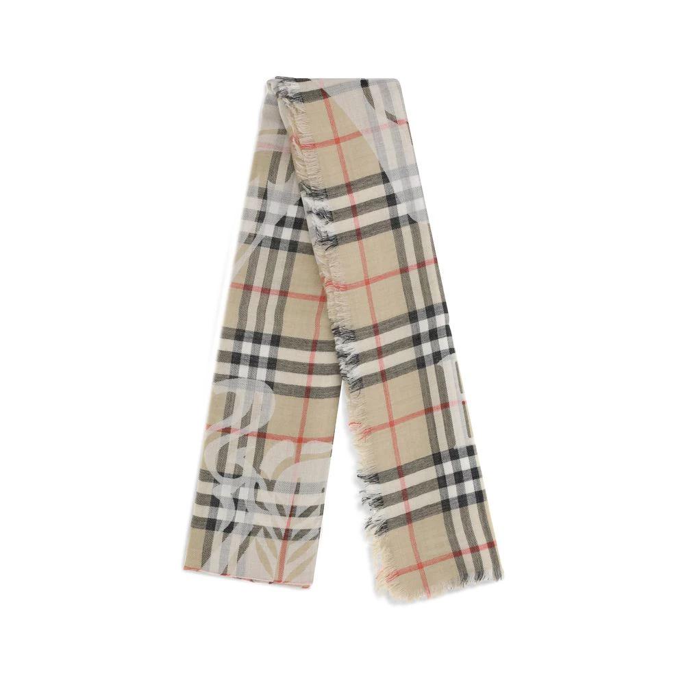 Burberry Beige Wool Scarf by Burberry