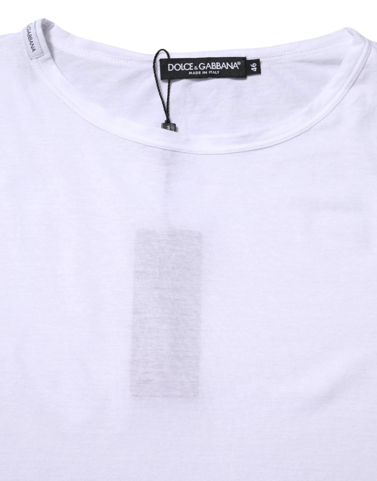 Dolce & Gabbana White Cotton Crew Neck Short Sleeves T-shirt by Dolce & Gabbana