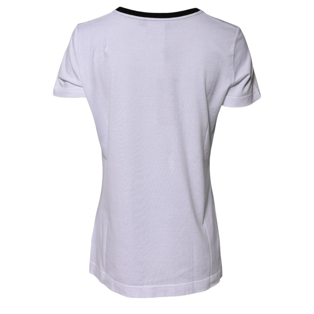 Dolce & Gabbana White Eleganza Cotton Crew Neck Tee T-shirt by Dolce & Gabbana