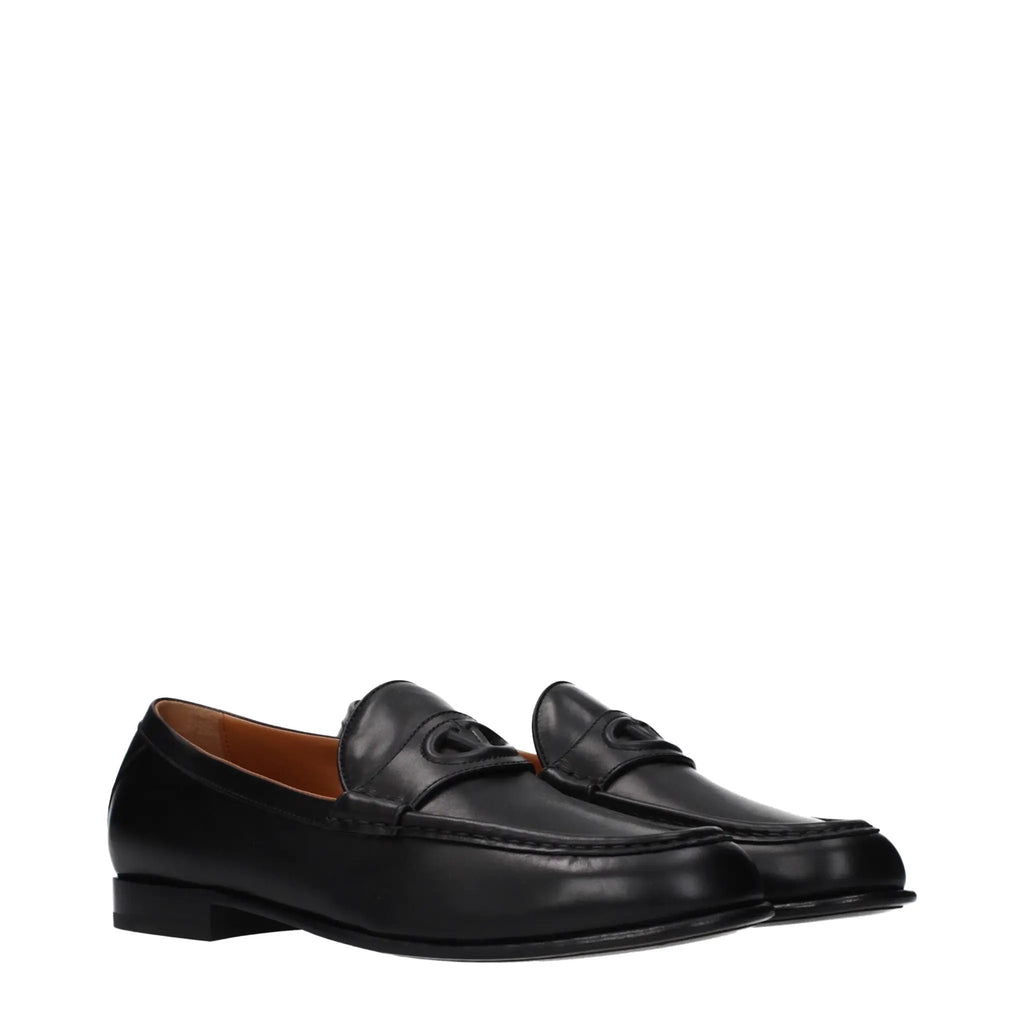 Mocassins en cuir noir Valentino Garavani