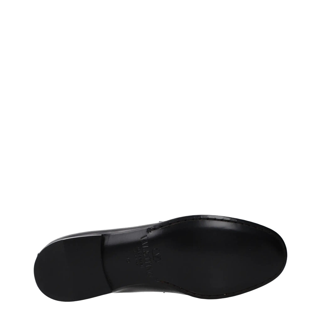 Mocassins en cuir noir Valentino Garavani