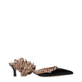 Sandales à brides en cuir noir Valentino Garavani