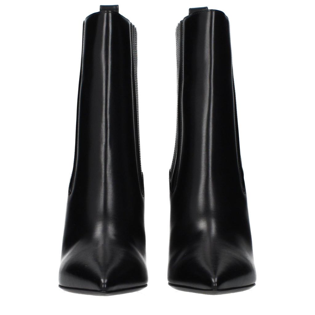 Valentino Garavani Black Leather Ankle Boots