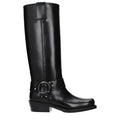 Bottes en cuir noir Valentino Garavani