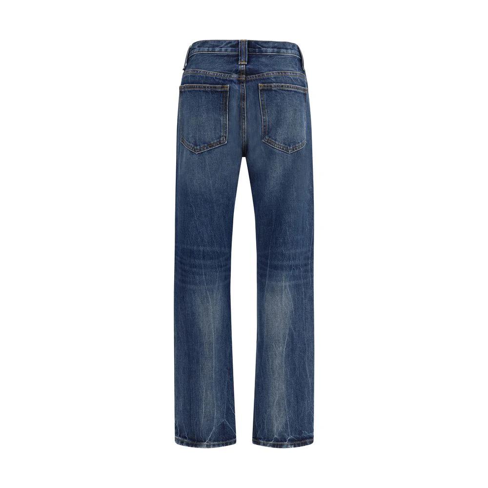 Khaite Blue Cotton High-Waisted Jean by Khaite