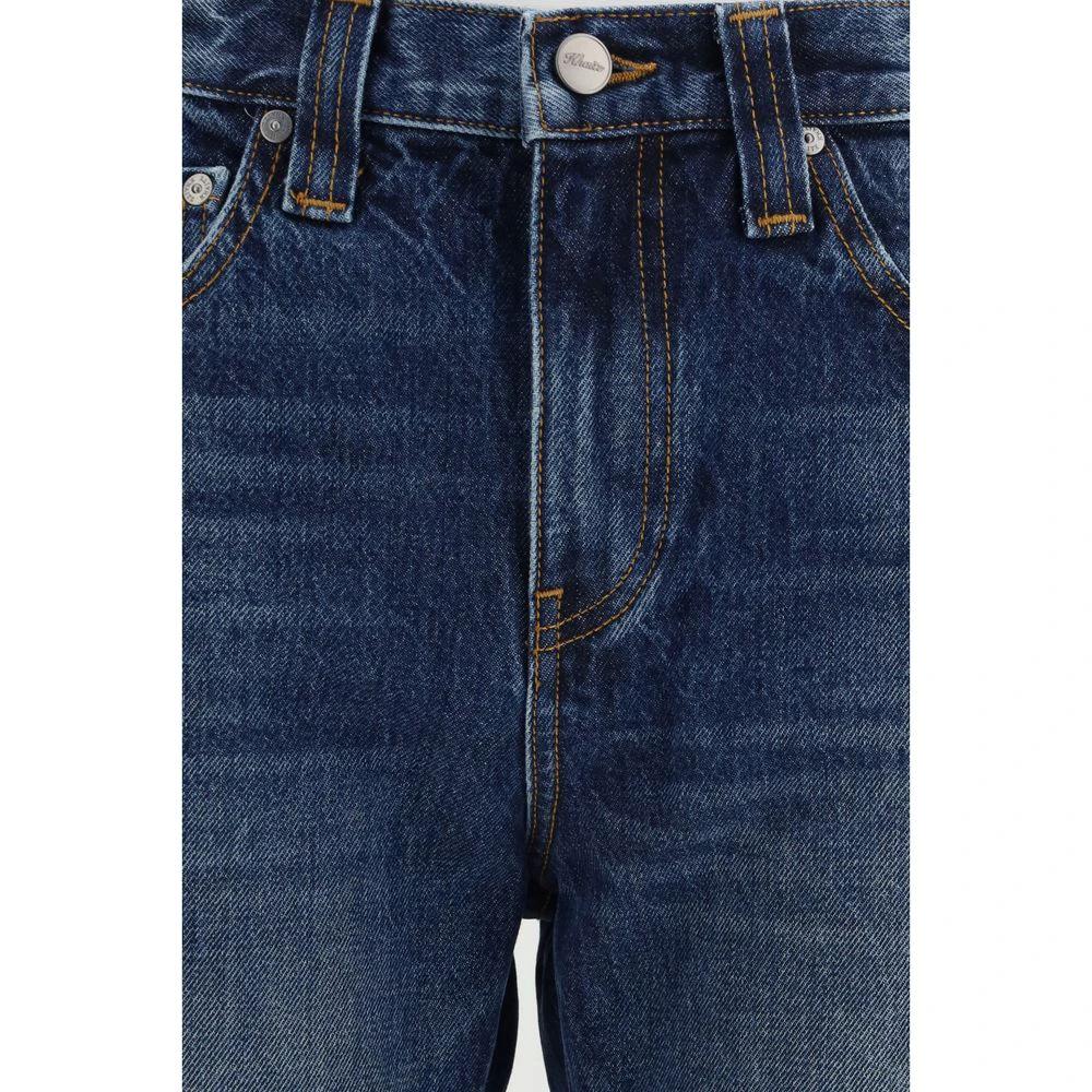 Khaite Blue Cotton High-Waisted Jean by Khaite
