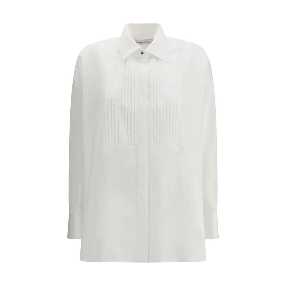 Chemise habillée en coton blanc Golden Goose