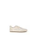Tory Burch Beige Calf Leather Bos Taurus Low Top Sneakers by Tory Burch