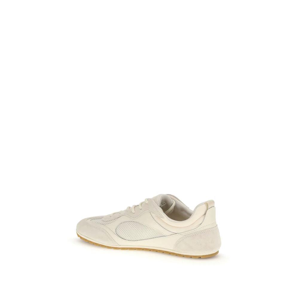 Tory Burch Beige Calf Leather Bos Taurus Low Top Sneakers by Tory Burch