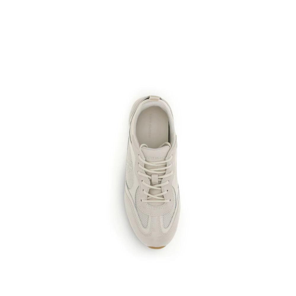 Tory Burch Beige Calf Leather Bos Taurus Low Top Sneakers by Tory Burch