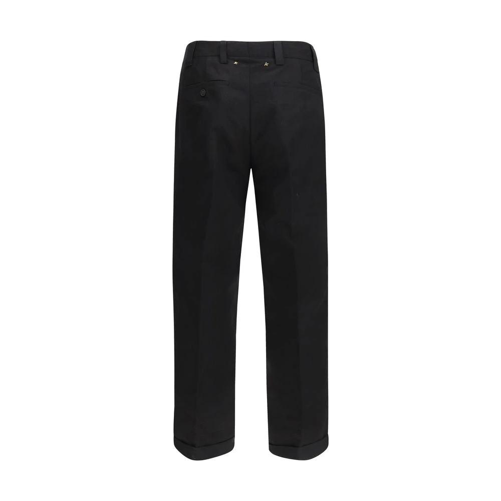 Golden Goose Black Cotton Chino Pants by Golden Goose