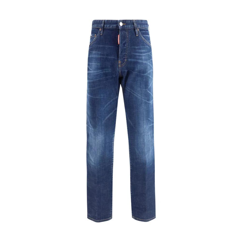 Dsquared² Blue Cotton Slim Fit Jeans by Dsquared²
