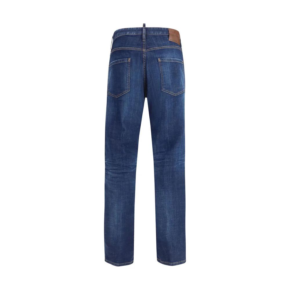 Dsquared² Blue Cotton Slim Fit Jeans by Dsquared²