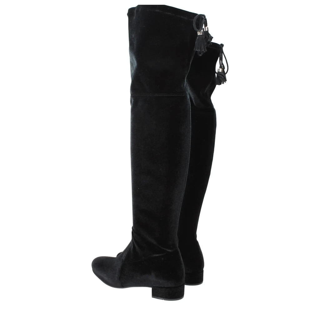 Prada Black Velvet Over The Knee
