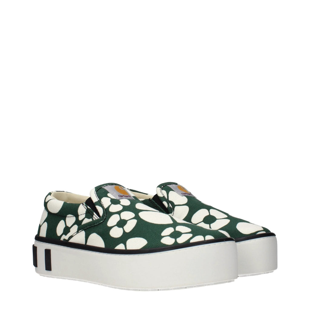 Mocassins Marni en tissu vert