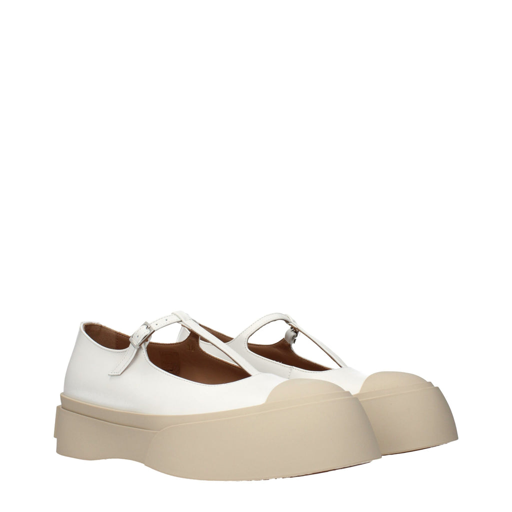 Mocassins Marni en cuir blanc