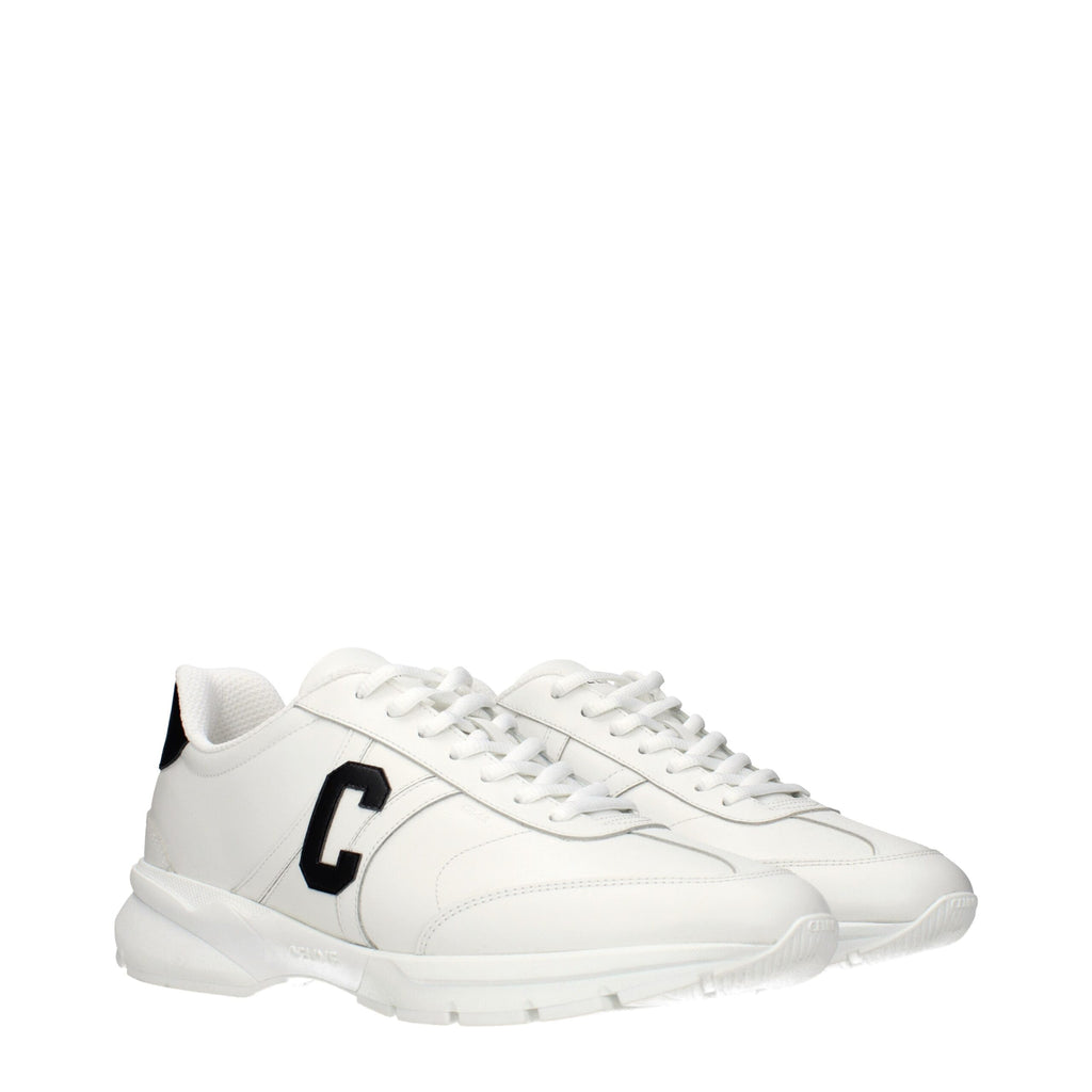 Baskets de sport Celine en cuir blanc